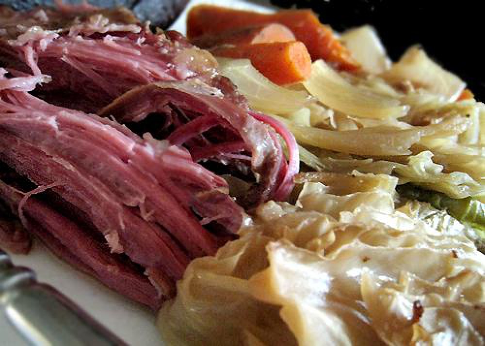 Crock Pot Corned Beef and Cabbage Dinner