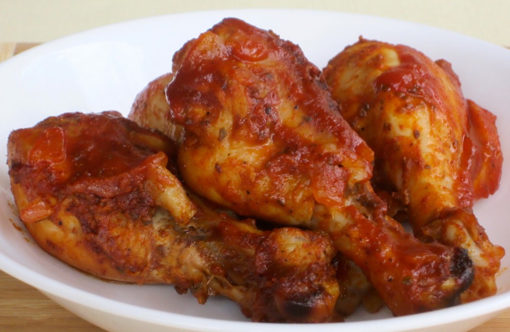 Crock Pot Spicy Barbecued Chicken