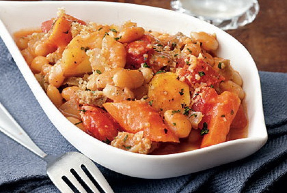 Crock Pot Thyme White Bean Cassoulet