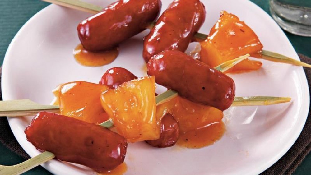 Crock Pot Pineapple Glazed Cocktail Sausages