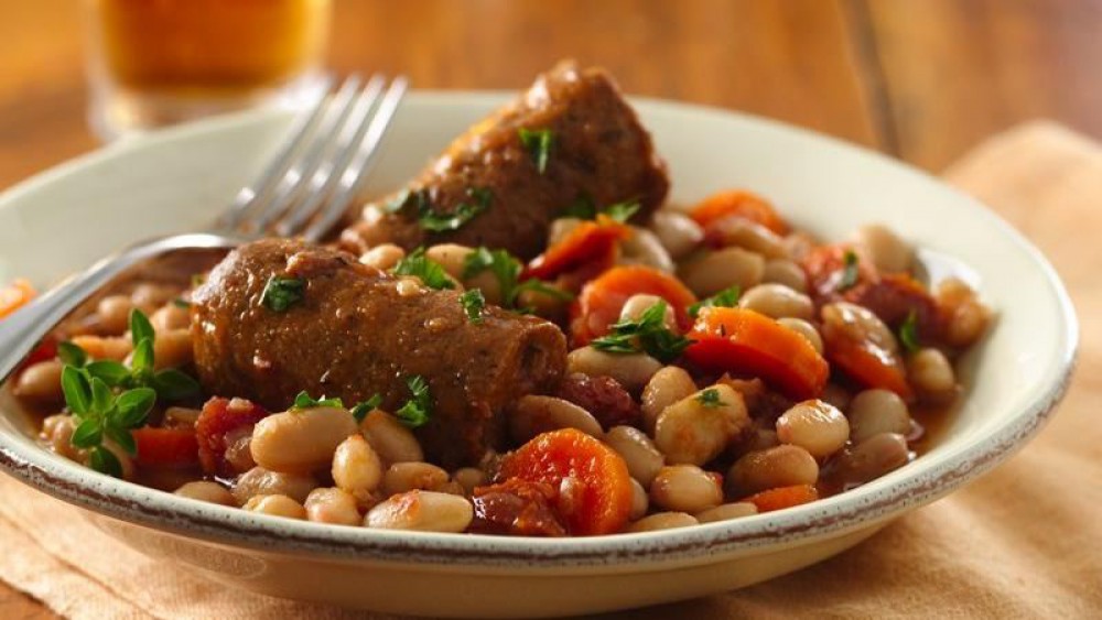 Crock Pot Great Northern Bean And Veggie Sausage Cassoulet