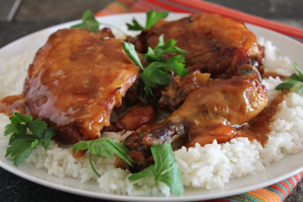 Crock Pot Garlic Brown Sugar Chicken