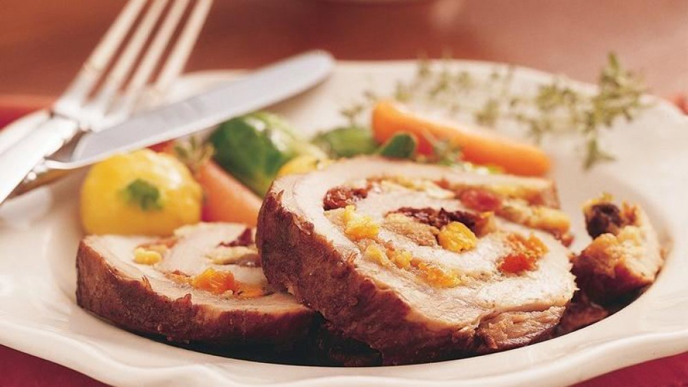 Crock Pot Fruit-Stuffed Pork Roast