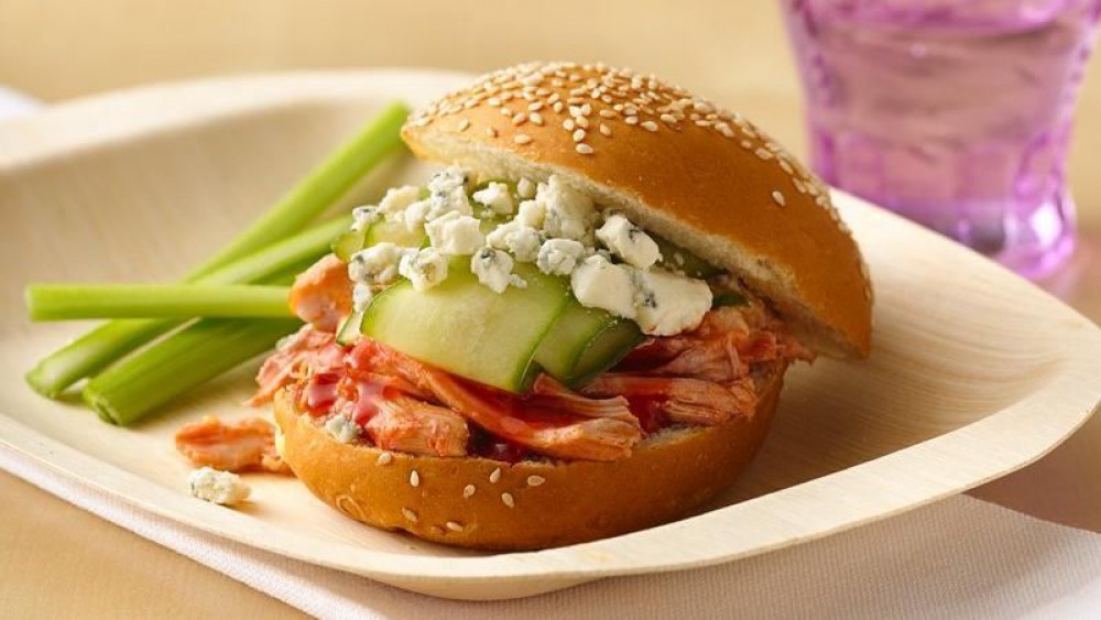 Crock Pot Buffalo Chicken Sandwiches
